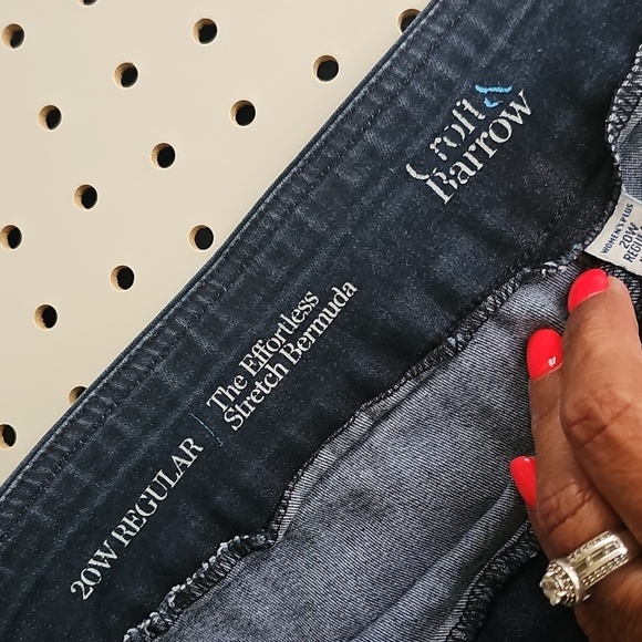 Croft And Barrow Pull On Effortless Stretch Shorts  Sz 20w Dark Blue - Picture 8 of 9